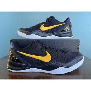 Nike Kobe 8 Protro "Lakers Away" Black/Gold Men's Size 13 HF9550-001